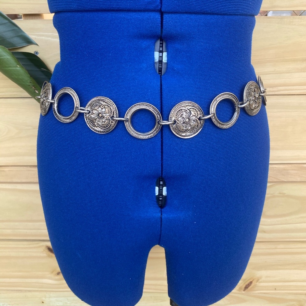 Silver Medal Chain Belt
